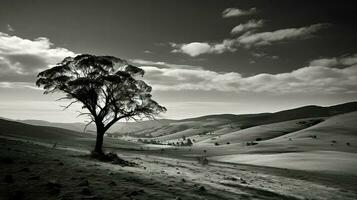 ai generiert Terrain Drumlin Hügel Landschaft foto