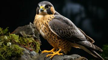 ai generiert Wanderfalke Falke Vogel Natur Tier Tierwelt foto