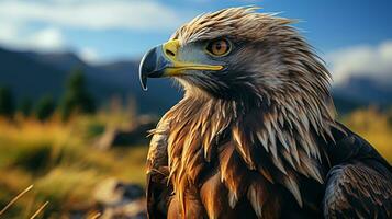 ai generiert Adler Vogel Galapagos Natur Tier Tierwelt foto