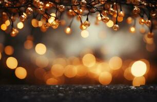 ai generiert Weihnachten Beleuchtung Hintergrund Weihnachten Beleuchtung Musik- foto