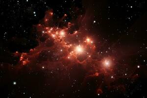 ai generiert groß Cluster mit Sterne ist gesehen, foto