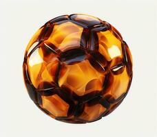 ai generiert ein Fußball Ball auf transparent Hintergrund foto