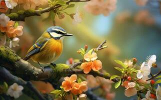 ai generiert kostenlos animiert Vögel Tapeten kostenlos Vogel Hintergrund foto