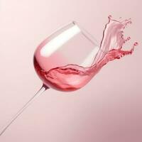 ai generiert Rose erröten Logo rot Wein trinken Marke, foto