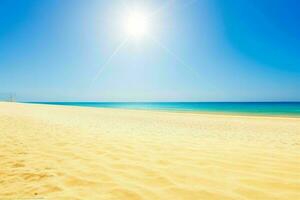 ai generiert Himmel und Sand von das Strand. Profi Foto