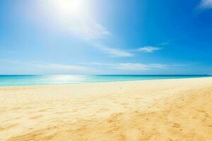 ai generiert Himmel und Sand von das Strand. Profi Foto