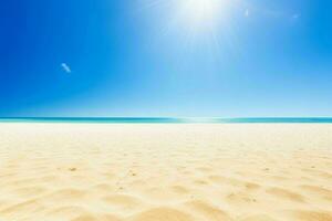 ai generiert Himmel und Sand von das Strand. Profi Foto