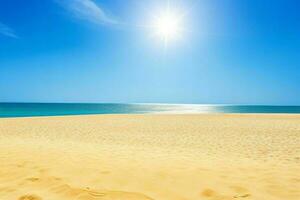 ai generiert Himmel und Sand von das Strand. Profi Foto