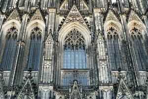 Köln Kathedrale ist ein berühmt Monument von Deutsche Katholizismus, gotisch die Architektur und ein Symbol von Deutschland foto