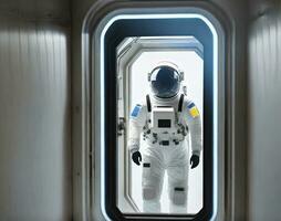 ai generiert ein Astronaut auf ein Mission im Raum foto