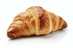 ai generiert Croissant isoliert auf Weiß Hintergrund. ai generiert foto