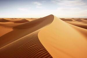 ai generiert rollen Orange Sand Dünen und Sand ripples.ai generiert. foto