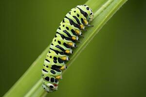 ai generiert Raupe Schwalbenschwanz Schmetterling. generiert ai. foto