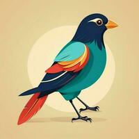 ai generiert Vogel Abbildungen mit schön Farben foto