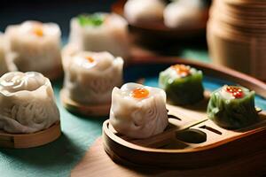 ai generiert realistisch köstlich Dimsum zum Anzeige Zwecke foto