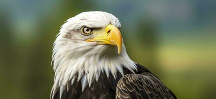 ai generiert Porträt von ein amerikanisch kahl Adler, Tierwelt. generativ ai foto