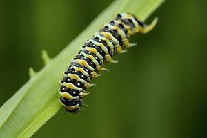 ai generiert Raupe Schwalbenschwanz Schmetterling. generiert ai. foto