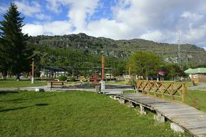 puerto Rio ruhig, Main Quadrat, aysen Region, Patagonien, Chile foto