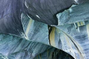 Marmor Höhlen Zuflucht, seltsam Felsen Formationen verursacht durch Wasser Erosion, Allgemeines carrera See, puerto Rio ruhig, aysen Region, Patagonien, Chile foto
