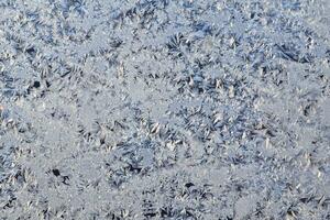 Eis auf ein Fenster Blau Weiß Makro Frost foto