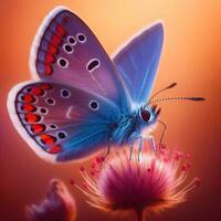 ai generiert Schmetterling mischen von lila und Blau, ai generiert foto