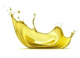 ai generiert Olive oder Motor Öl Spritzen, kosmetisch Serum Flüssigkeit isoliert auf Weiß Hintergrund. generativ ai foto
