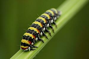 ai generiert Raupe Schwalbenschwanz Schmetterling. generiert ai. foto