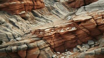 ai generiert Schlucht Mesa Hügel Landschaft foto