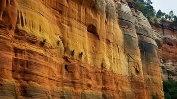 ai generiert Natur Sandstein Klippen Landschaft foto