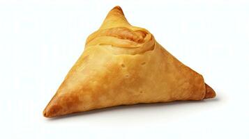 ai generiert lecker Samosa isoliert auf Weiß Hintergrund. ai generiert. foto