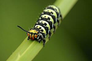 ai generiert Raupe Schwalbenschwanz Schmetterling. generiert ai. foto