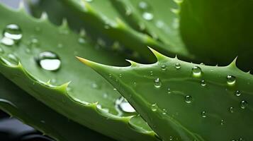 ai generiert visualisieren das Präsentation von das Pflanze Aloe Vera. generativ ai foto