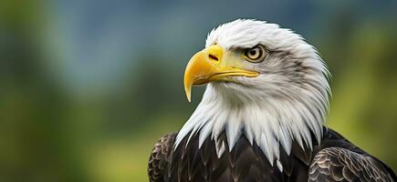 ai generiert Porträt von ein amerikanisch kahl Adler, Tierwelt. generativ ai foto