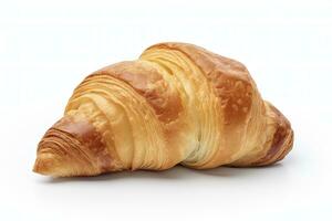 ai generiert Croissant isoliert auf Weiß Hintergrund. ai generiert foto