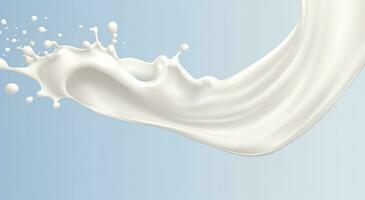 ai generiert Weiß Milch Spritzen isoliert auf Hintergrund, Flüssigkeit oder Joghurt Spritzen, 3d Illustration. generativ ai foto