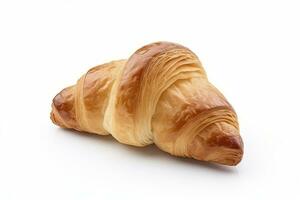 ai generiert Croissant isoliert auf Weiß Hintergrund. ai generiert foto