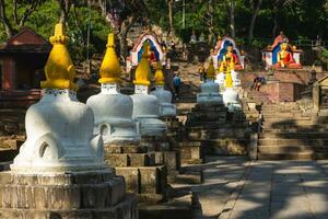 Swayambhunath, das Affe Tempel gelegen im Kathmandu, Nepal foto