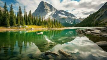 ai generiert Gipfel Kuppel Berge Landschaft foto