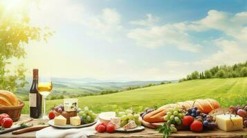 ai generiert Chips Freizeit Picknick Essen foto