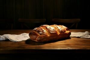ai generiert herzhaft Laib Bäckerei Brot. generieren ai foto