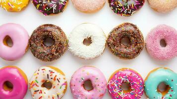 ai generiert Schokolade köstlich Krapfen Essen foto