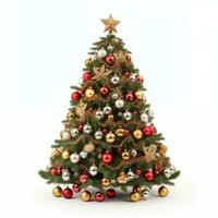 ai generiert Weihnachten Baum mit Geschenke foto