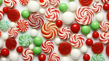 ai generiert Süßigkeiten Urlaub Süßigkeiten Essen foto