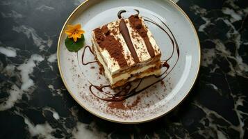 ai generiert Mascarpone Rezept Tiramisu Essen foto