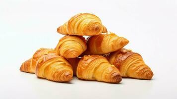 ai generiert flockig Snack Croissan Essen foto