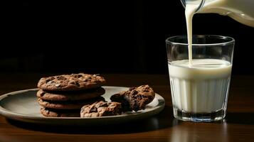 ai generiert Dessert Schokolade Kekse Essen foto