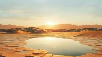 ai generiert Dünen Sand Wüste Landschaft foto