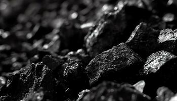 ai generiert Kohle ist ein schwarz Substanz Das ist benutzt im viele anders Wege foto