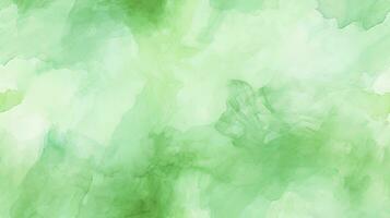 ai generiert abstrakt Grün Aquarell Textur zum ein beschwingt Hintergrund. foto