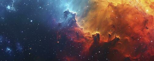 ai generiert bunt Raum Galaxis Wolke Nebel. stary Nacht Kosmos. Universum Wissenschaft Astronomie. Supernova Hintergrund Hintergrund. foto